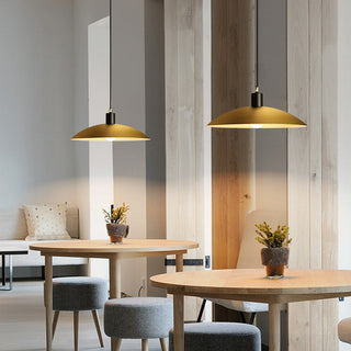 Antique brass bell-shade pendant lamp for dining table