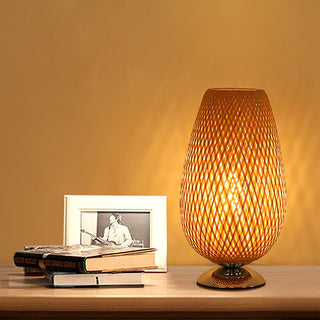Rustic bamboo lamp lattice — eco-friendly warm glow