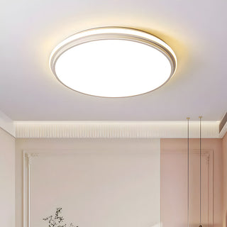 Minimalist LED ceiling lamp circular white – metal close-up