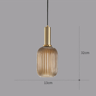 Suspension vintage – Lampe lanterne en vitrail pour salle à manger