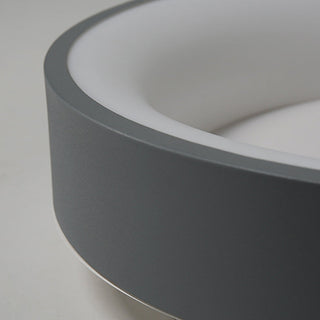 Modern grey round ceiling lamp, Scandinavian flush mount LED light