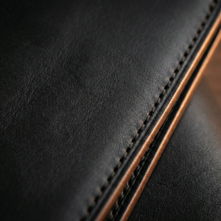 noir leather desk set executive office workspace essentials signature flap design natural view