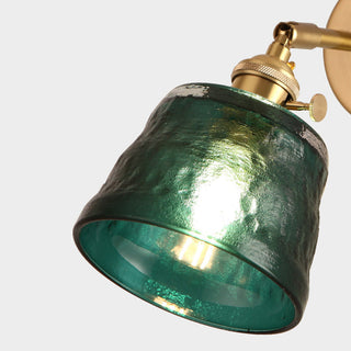 Vintage metal glass warm wall lamp adjustable — sconce