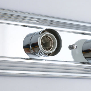 Applique murale de salle de bain en métal nordique - Luminaire argenté compatible ampoule E27