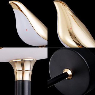 Modern acrylic soft glow bird LED wall sconce — lamp