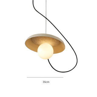Iron ceiling fixture with adjustable cord for reading nook
