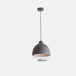 Resin Pendant Lamp - Rustic Bowl Pendant Light for Kitchen Island Lighting