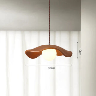 Hat shade resin pendant lamp — modern dining room