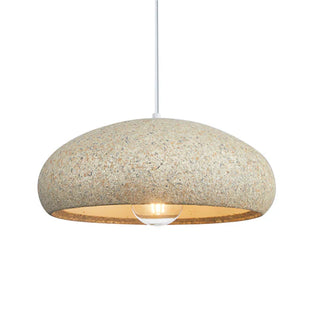 Beige stone dining pendant lamp — modern adjustable ceiling light