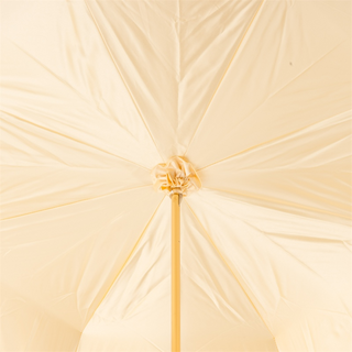 Ivory sketch handmade Italian double cloth jeweled umbrella open
