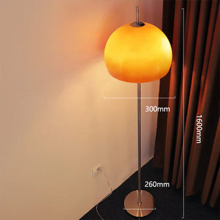 Medieval glass lamp wide view — mushroom iron retro