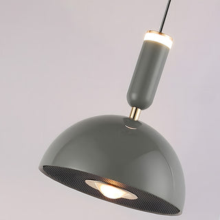 Geometric glass panels on Bauhaus pendant lamp