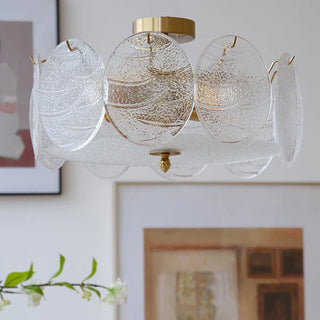 Gold finish retro ceiling light glass – modern decorative