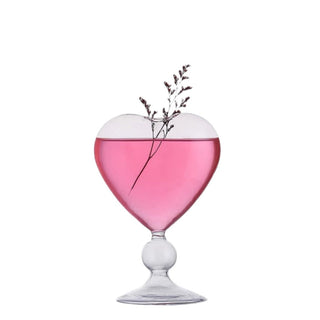 heart-shaped cocktail glass premium durable barware front view