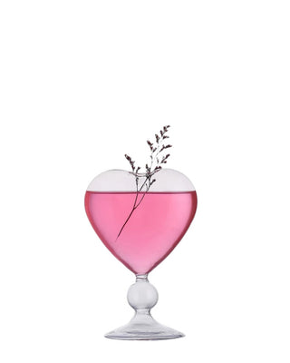 heart-shaped cocktail glass premium durable barware close-up