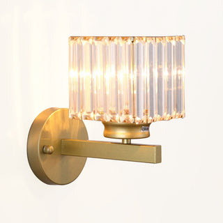 Applique Murale Luxe Moderne – Applique Murale Géométrique en Métal avec Éclairage d'Appoint en Cristal