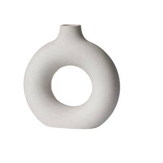 nordic vase ceramic porcelain minimalist vase design modern home decor centerpiece front view