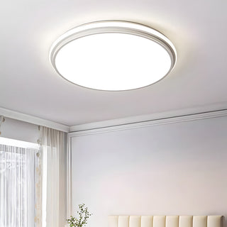 LED white metal ceiling lamp circular – minimalist bedroom