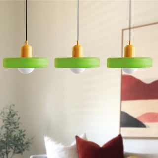 Suspension Bauhaus – Plafonnier Simple à 3 Têtes en Verre pour Salle à Manger