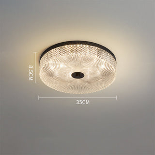 Crystal copper ceiling lamp LED – three-color flush installed