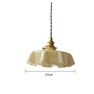 Suspension moderne à bord ruban de verre - Petite lampe romantique pour salon