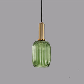 Vintage glass lantern pendant lamp with adjustable cord