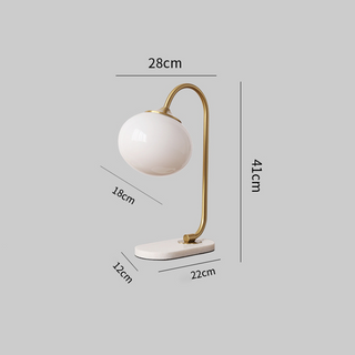 Marshmallow metal glass lamp — unique warm ambient