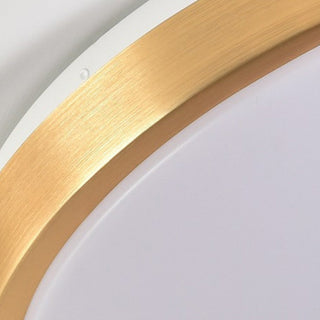 Gold Flush Mount Light - Vintage Round Ceiling Fixture With Warm Gold Finish