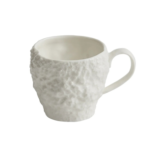 rock texture ceramic mug handcrafted stoneware coffee cup 150ml durable front view