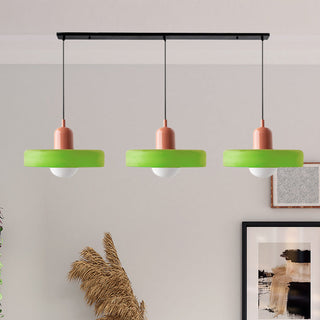 Suspension Bauhaus – Plafonnier Simple à 3 Têtes en Verre pour Salle à Manger