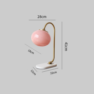 Marshmallow unique table lamp — metal glass warm