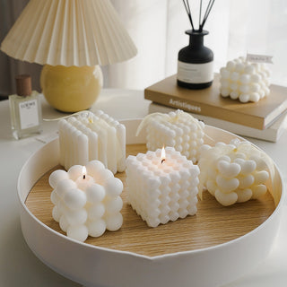 aromatic wax candles handmade scented cube candles home decor side view