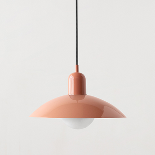 Iron pendant with macaron-shaped colorful shade