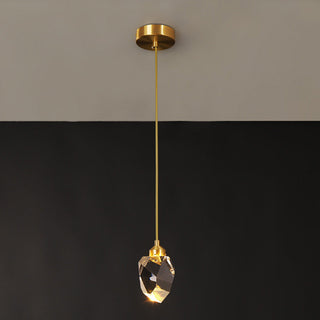 Modern crystal raindrop chandelier — elegant gold pendant light