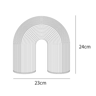 White arch desk lamp wide view — modern metal LED