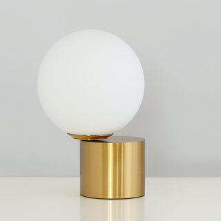 Sphere table lamp modern — bold soft ambient close-up