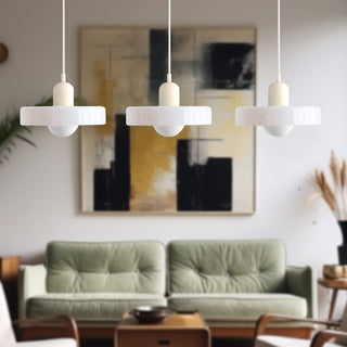 Suspension Bauhaus – Plafonnier Simple à 3 Têtes en Verre pour Salle à Manger