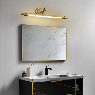 Vintage bathroom vanity light gold metal — LED wall sconce