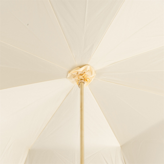 Hand embroidered luxury handmade Italian double cloth umbrella open