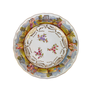 hand painted ceramic plates earthworks luxury italian ceramic dinnerware elegant table setting front view
