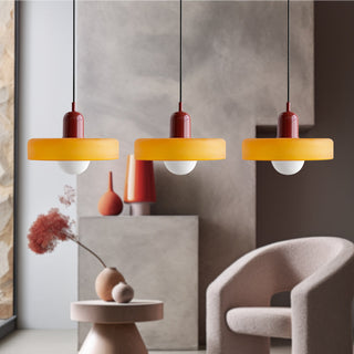 Suspension Bauhaus – Plafonnier Simple à 3 Têtes en Verre pour Salle à Manger
