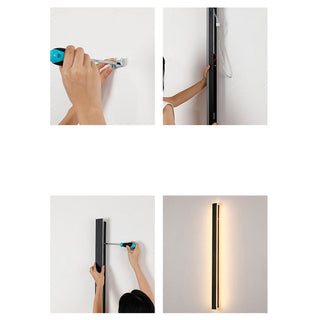 Appliques murales LED extérieures - Luminaire de patio industriel long en acrylique résistant aux intempéries 10W