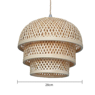 Lámpara Colgante de Bambú – Lámpara Colgante de Isla de Cesta Natural para Iluminación de Cocina