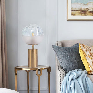 Premium metallic sphere table lamp — luxury warm ambient glow