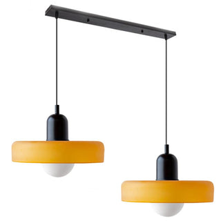 Suspension Bauhaus – Lampe LED moderne à deux têtes en verre pour salle à manger
