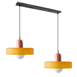 Suspension Bauhaus – Lampe LED moderne à deux têtes en verre pour salle à manger