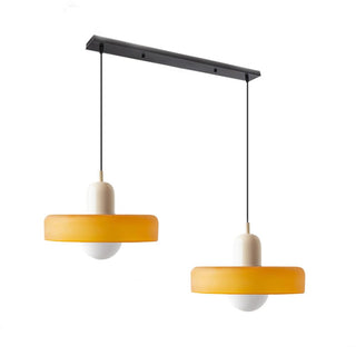 Suspension Bauhaus – Lampe LED moderne à deux têtes en verre pour salle à manger