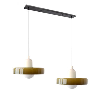 Suspension Bauhaus – Lampe LED moderne à deux têtes en verre pour salle à manger