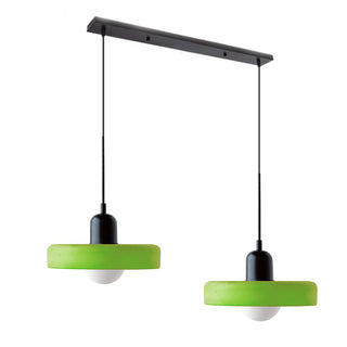 Suspension Bauhaus – Lampe LED moderne à deux têtes en verre pour salle à manger