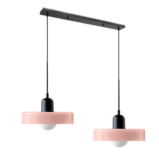 Suspension Bauhaus – Lampe LED moderne à deux têtes en verre pour salle à manger